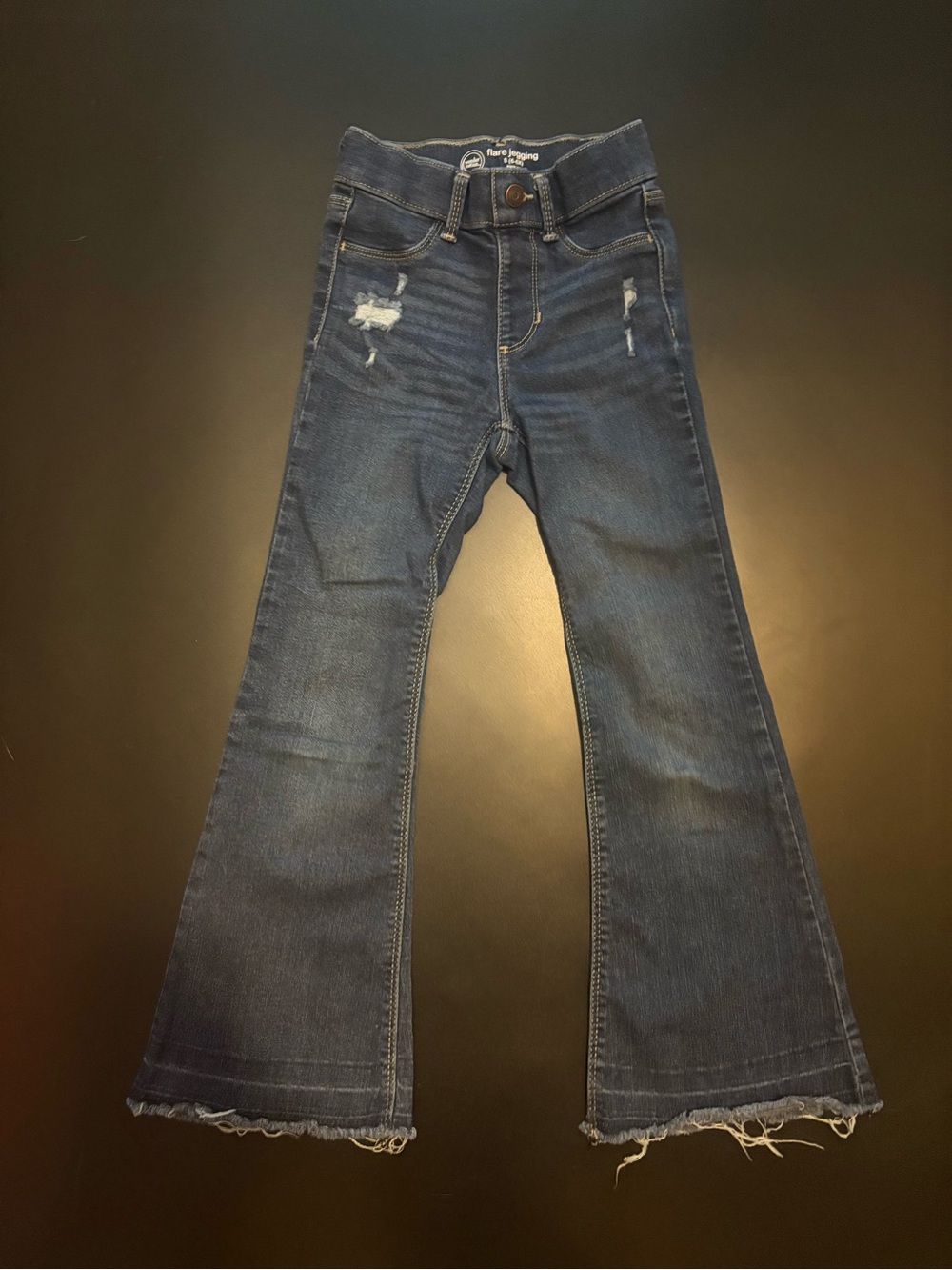 wonder nation Dark Blue Distressed Flare Jeans